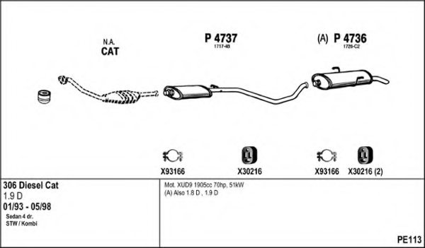 FENNO PE113 Exhaust System